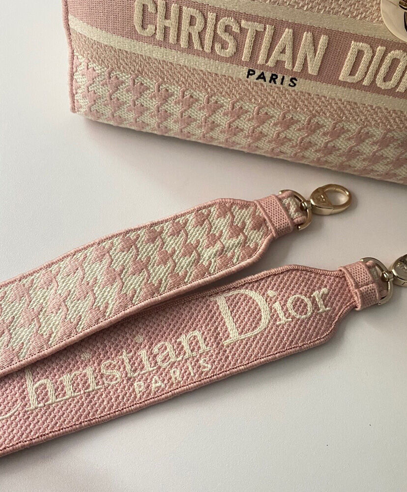 Christian Dior Medium Lady D Lite Canvas Bag Pink